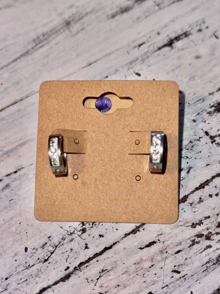 Thin Mining Hoop - Rhinestone 