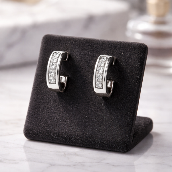 Thin Mining Hoop - Rhinestone 