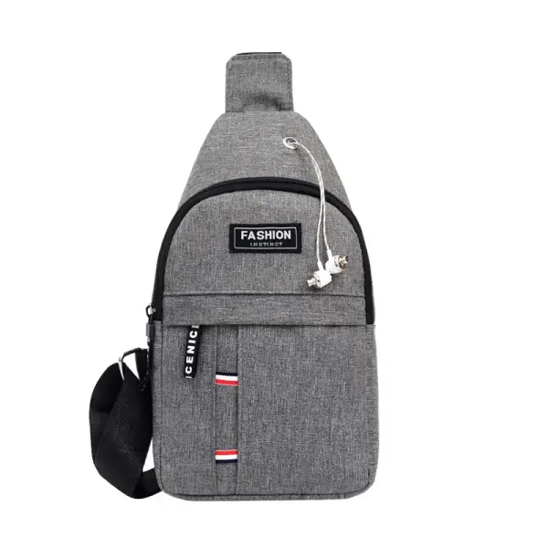 Canvas Crossbody - Gray