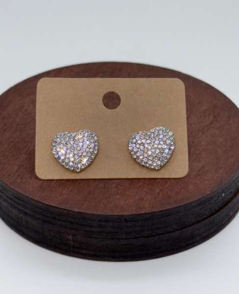 Gold Hearts - Rhinestone