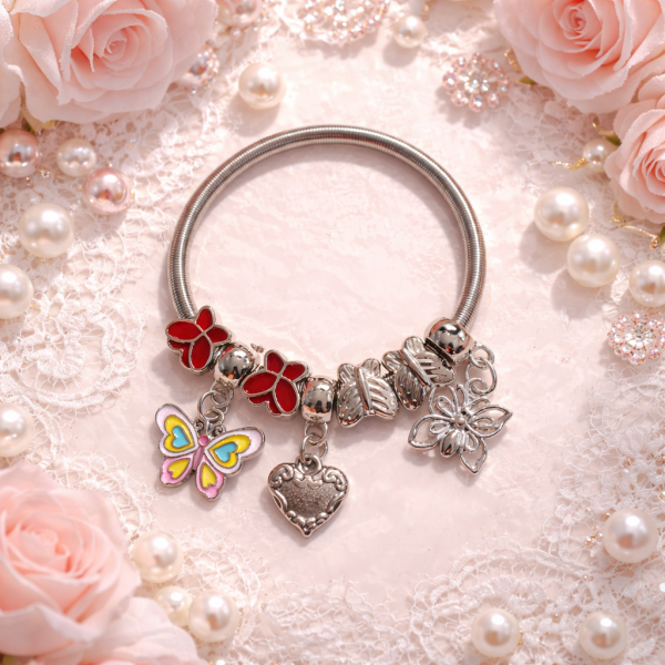 Flutter Fly - Red Silver