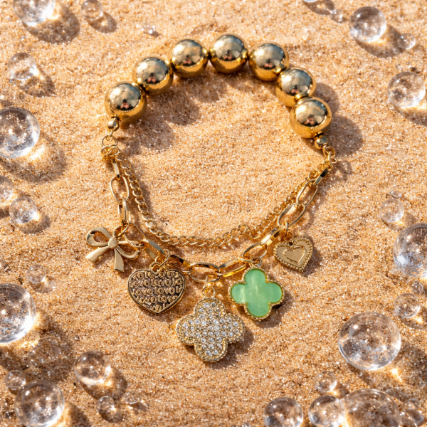 Gold Lucky Charm - Green